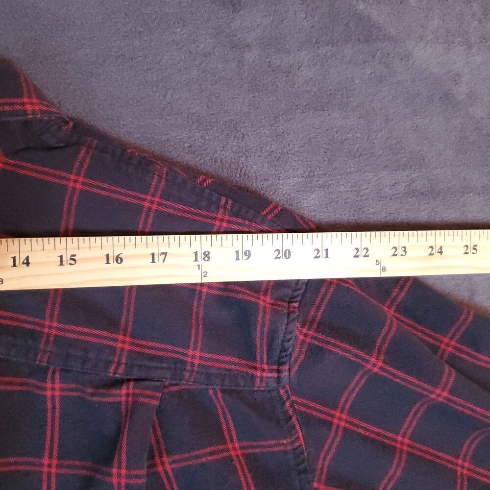 Duluth Trading Shirt Mens XL Black Red Plaid Flannel Heavy Shacket Pocket - Picture 12 of 14